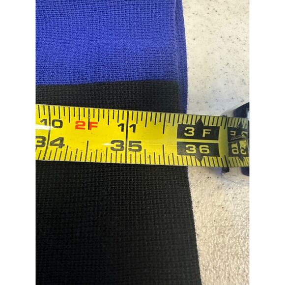 MILLY M Royal Blue/Black Sleeveless Wool Blend Sheath Dress PONTE $395.00 A16 - Picture 9 of 9